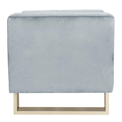 Banquette capitonnée Shell Velours Argent