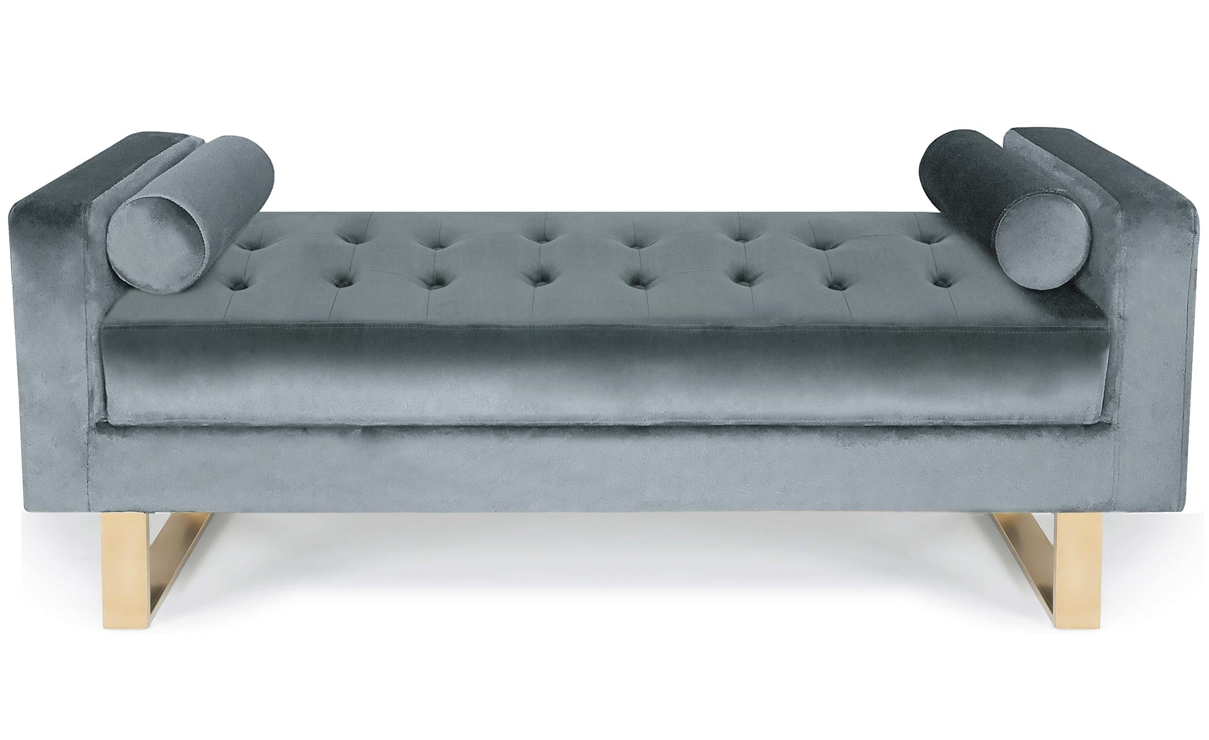 Banquette capitonnée Shell Velours Rose