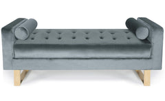 Banquette capitonnée Shell Velours Rose