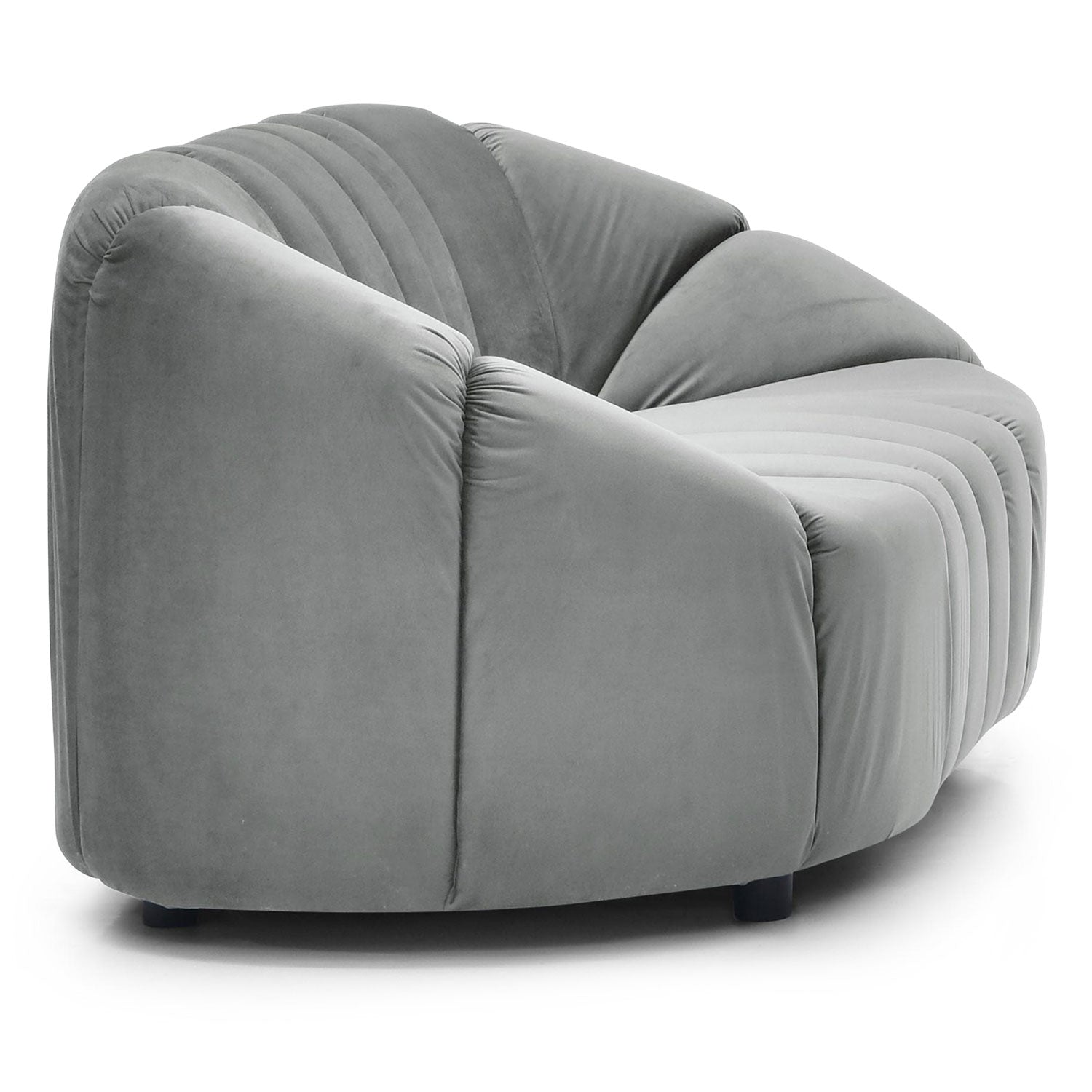 Canapé 2 places design Sidonie Velours Gris