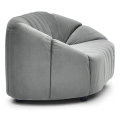 Canapé 2 places design Sidonie Velours Gris