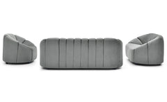 Canapé 2 places design Sidonie Velours Gris