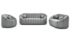 Canapé 2 places design Sidonie Velours Gris