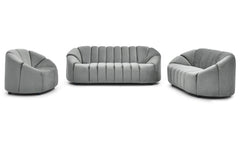 Canapé 2 places design Sidonie Velours Gris
