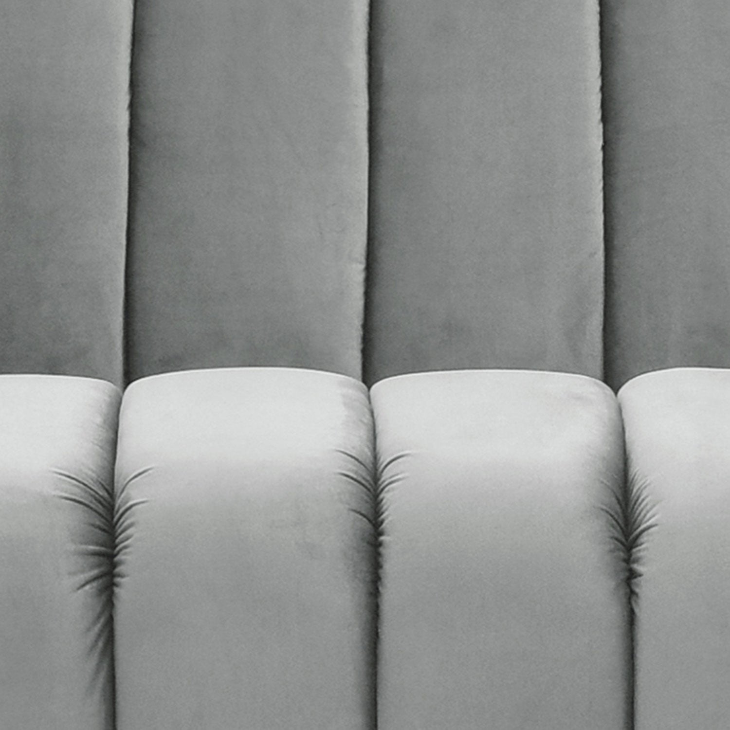 Canapé 2 places design Sidonie Velours Gris