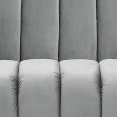 Canapé 2 places design Sidonie Velours Gris