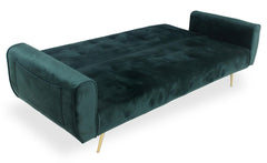 Canapé scandinave convertible Slovénie en velours vert