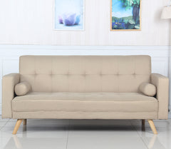 Canapé-lit scandinave Slow Tissu Beige