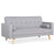 Canapé scandinave convertible en tissu gris clair