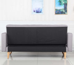 Canapé convertible scandinave Slow Tissu Gris clair vue arrière
