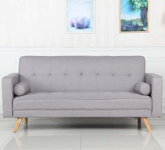 Canapé convertible scandinave Slow Tissu Gris clair