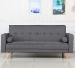 Canapé scandinave moderne et convertible Slow tissu Gris foncé