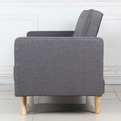 Canapé convertible scandinave Slow tissu Gris foncé vu de côté