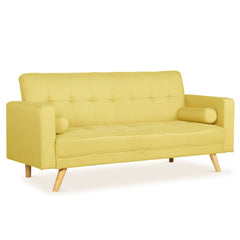 Canapé convertible scandinave Slow tissu Jaune