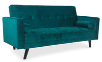 Canapé-lit convertible scandinave en velours vert
