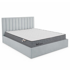 Pack Lit-coffre Songe + Matelas Bedream 180x200cm Velours Argent