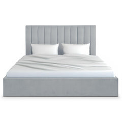 Pack Lit-coffre Songe + Matelas Bedream 180x200cm Velours Argent
