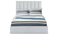 Lit Coffre Songe + Sommier Velours Argent 140cm