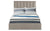 Lit coffre avec sommier relevable 140x190 cm coloris taupe