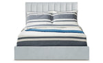 Lit coffre avec rangement et sommier relevable argent 160 cm