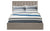 Lit coffre Astris + sommier velours taupe 160cm