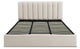 Lit coffre Astris avec sommier en tissu beige 180cm
