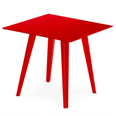 Table d'appoint Arnara carrée 40cm métal rouge