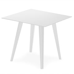 Table carrée 40cm Arnara métal blanc