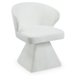 Chaise Claude design tissu crème