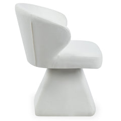 Chaise Claude design tissu crème
