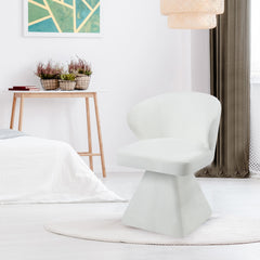 Chaise Claude design tissu crème