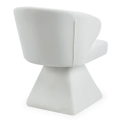 Chaise Claude design tissu crème