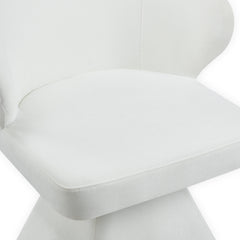 Chaise Claude design tissu crème
