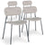 Lot de quatre chaises en tissu beige