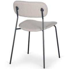 Lot de 4 chaises modernes Stellair Tissu Beige
