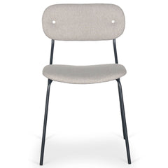 Lot de 4 chaises Brawks tissu beige modernes