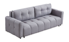 Canapé convertible 3 places Camus tissu gris clair