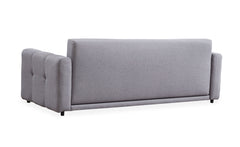 Canapé convertible 3 places Camus tissu gris clair