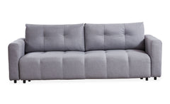 Canapé convertible 3 places Camus tissu gris clair