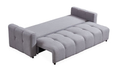 Canapé convertible 3 places Camus tissu gris clair
