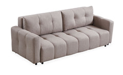 Canapé 3 places convertible Stylian Tissu Taupe
