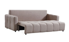 Canapé 3 places convertible Stylian Tissu Taupe