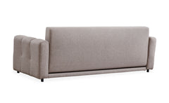 Canapé 3 places convertible Stylian Tissu Taupe
