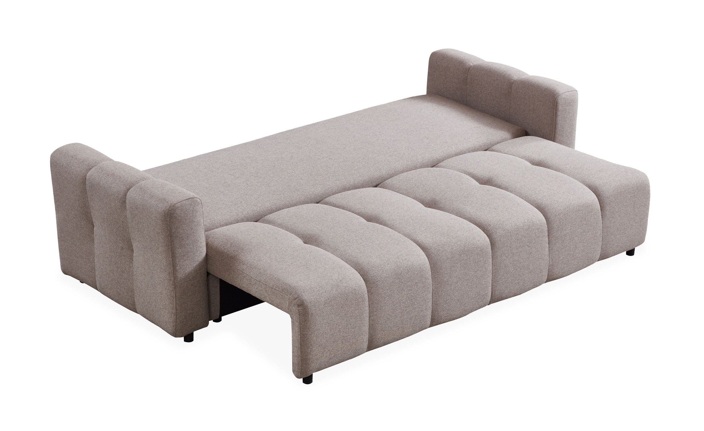 Canapé 3 places convertible Stylian Tissu Taupe