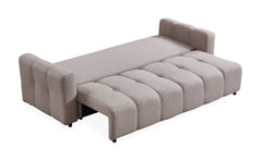 Canapé 3 places convertible Stylian Tissu Taupe