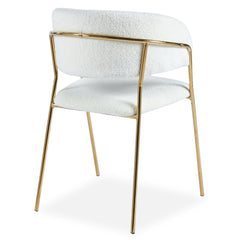 Lot de huit chaises Azia bouclette crème