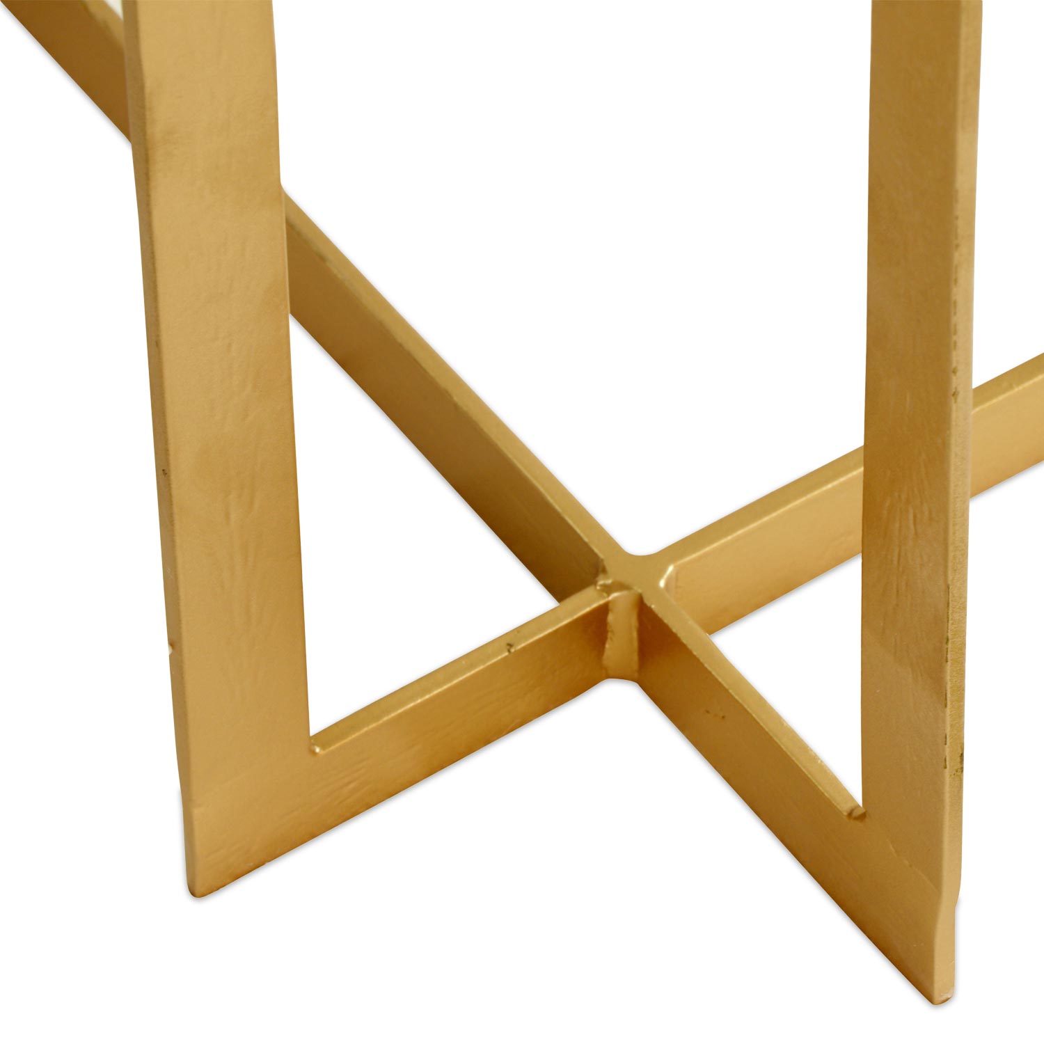 Table basse carrée Tocade Marbre et Métal Or