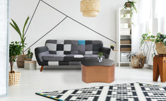 Table basse Selemine en Verre et Métal Cuivré