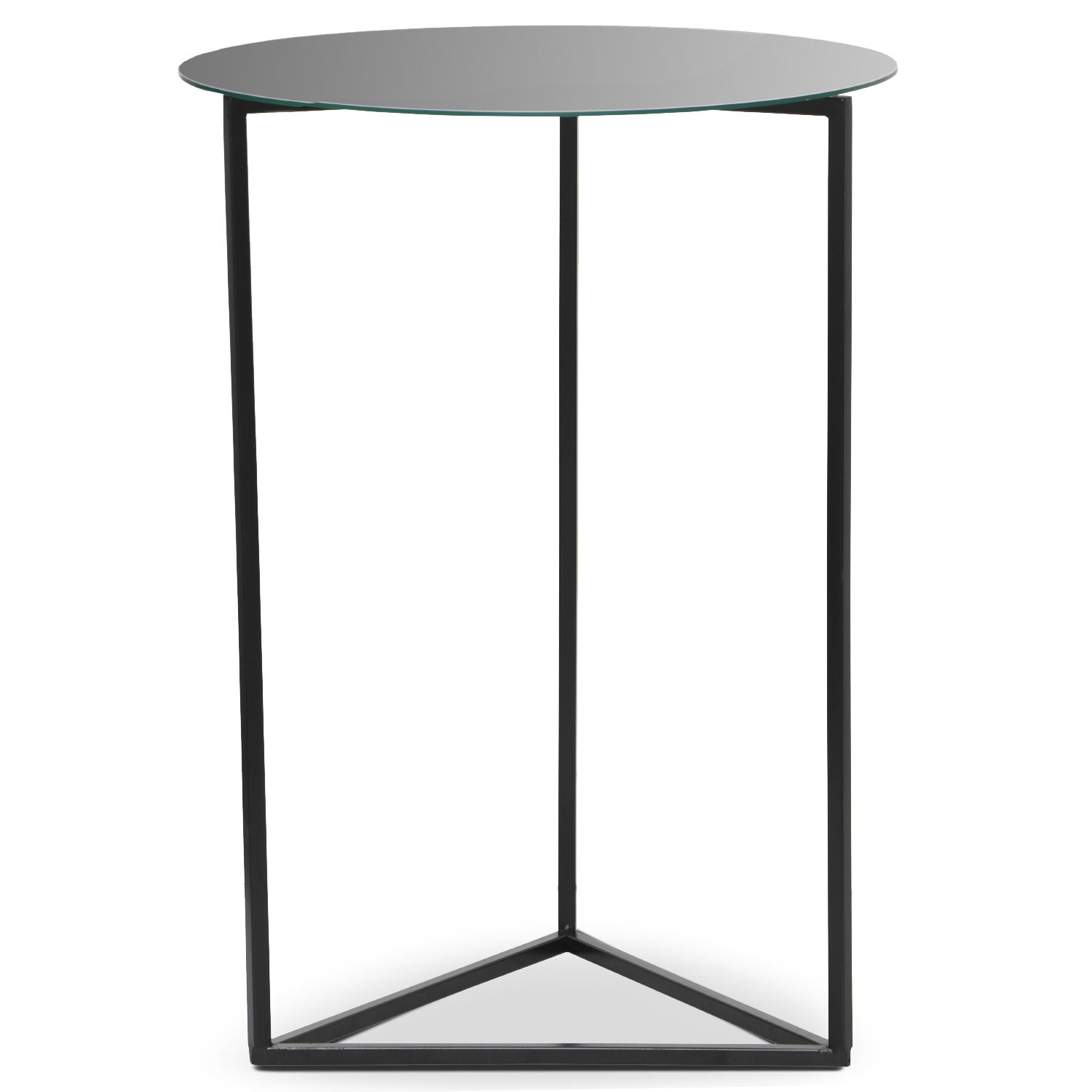 Table d'appoint Oliana Miroir et Métal Noir