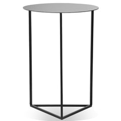 Table d'appoint Oliana Miroir et Métal Noir